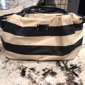 Kate Spade black and cream striped Tote